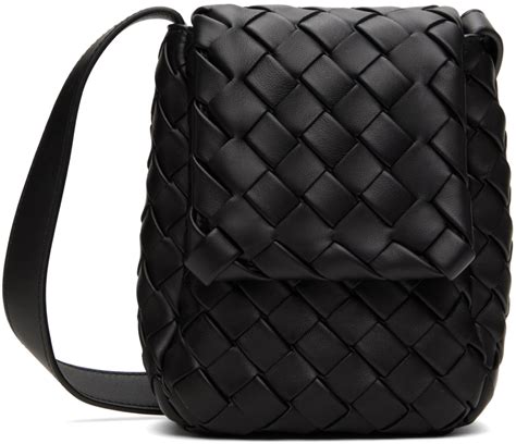 Bottega Veneta Black Mini Vertical Cobble Pouch Ssense Uk