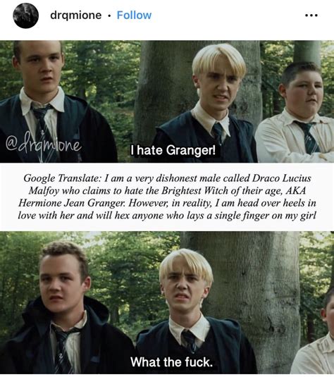 Draco Malfoy Hermione Dramoine Granger Potterhead My Girl Harry