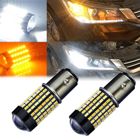 2x 1157 7528 Switchback Led Turn Signal Light Bulbs For Honda Accord 1998 2015 Ebay