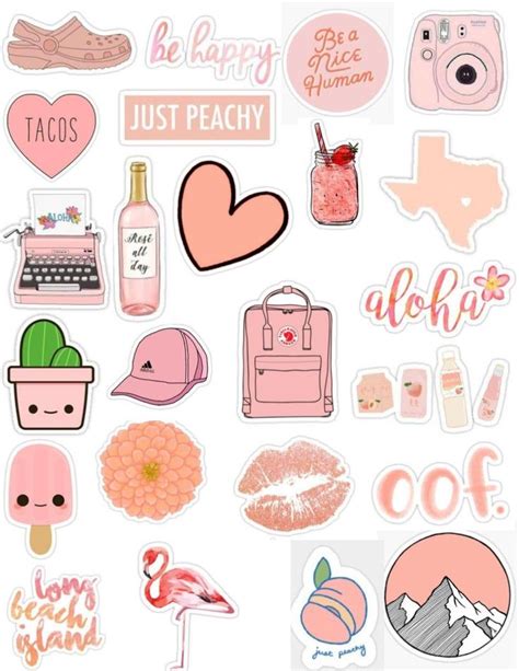 Peach Sticker Pack Doodle Desenleri Kartma Yazd R Labilir