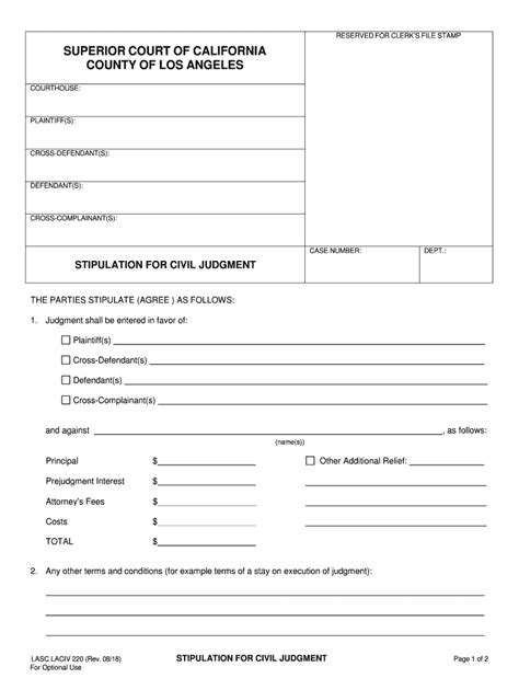 Stipulated Judgment California Fill Out And Sign Online Dochub