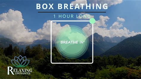 Box Breathing 4 Seconds 1 Hour Long Square Breathing Meditation