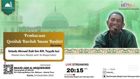 Majelis Malam Jum At Pembacaan Qosidah Burdah Youtube