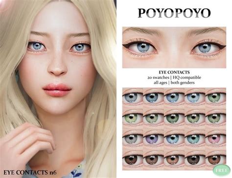 Poyopoyo Eye Contacts N6 PoyoPoyo Sims 4 Cc Eyes Sims 4 Sims 4