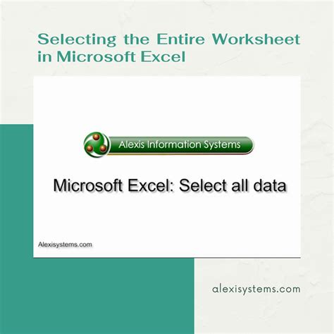 Selecting The Entire Worksheet In Microsoft Excel Artofit