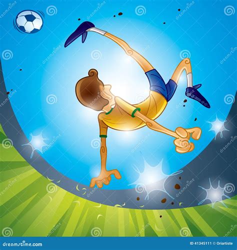 Soccer Bicycle Kick Stock Vector Image 41345111