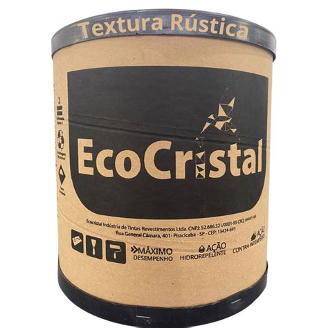 Textura R Stica Ecocristal Kg Acabamento Decorativo Efeito