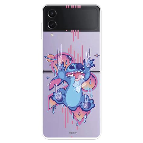 Capa Para Samsung Galaxy Z Flip4 Oficial Da Disney Stitch Graffiti