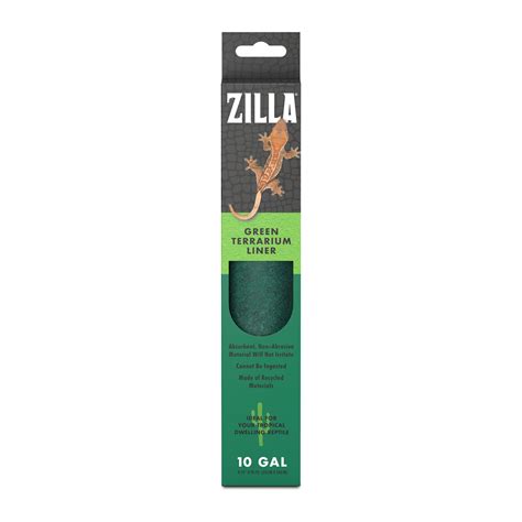 Zilla Reptile Terrarium Liner Green X Gallon Walmart