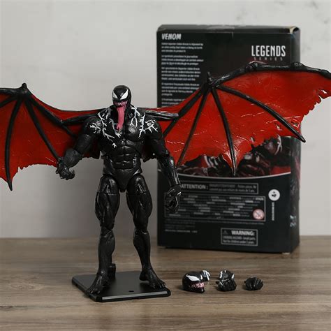 Venom With Wing Stand Movable Assemble Action Figure Figurine Model Toy