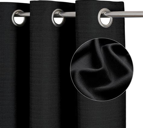 Amazon Chyhomenyc Bella Black Blackout Curtains 96 Inches Long 2