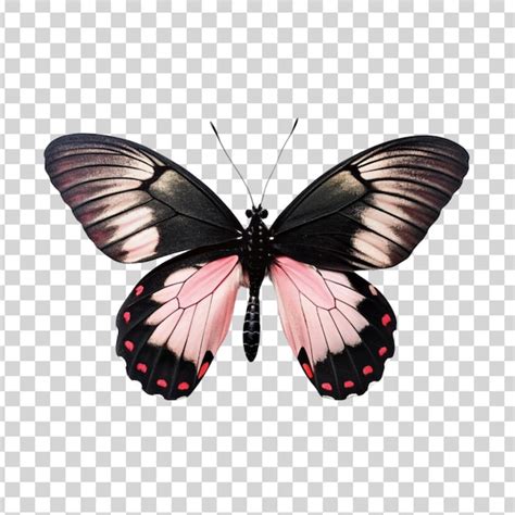 Premium PSD Butterfly With Pink Wings On Transparent Background