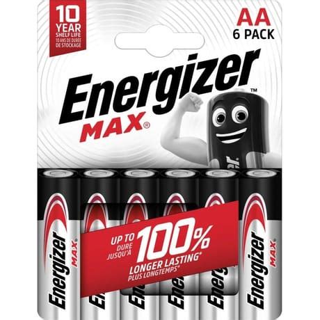 Energizer Piles Max Aa Lr Durent Jusqu A Plus Longtemps