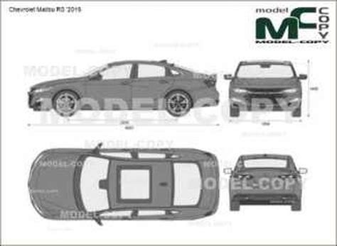 Chevrolet Malibu Rs 2019 2d Drawing Blueprints 64958 Model Copy Default