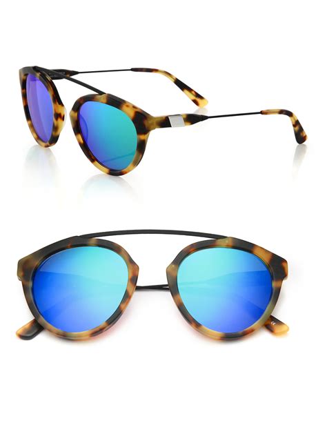 Westward Leaning Flower 2 51mm Round Sunglasses In Blue Lyst