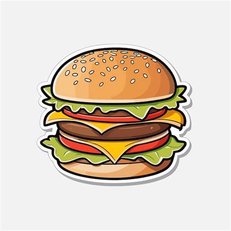 Premium Vector Burger Icon Logo Cartoon Drawing Vector Design