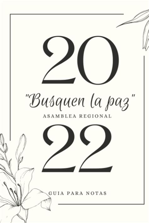 Asamblea Regional Busquen La Paz Libreta Para Notas Con Guia