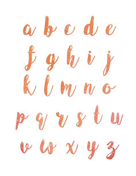 Watercolor Alphabet Free Printable Okiehome