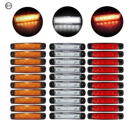 X V Led Feux De Gabarit E Marque Orange Blanc Rouge Position