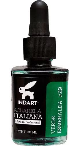 Acuarela Liquida Indart Ml Concentrada Color Color Verde Esmeralda