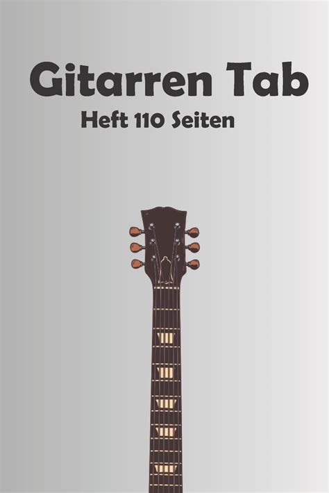 Gitarren Tab Heft Seiten X Gitarre Tabulatur Block I Geschenk