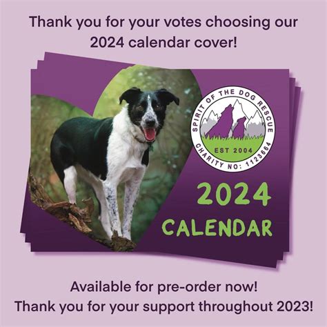 2024 Calendar - Spirit of the Dog