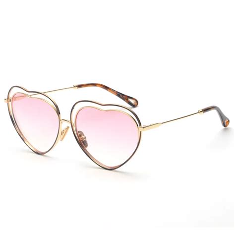 Vazrobe Heart Sunglasses Women Pink 2018 Designer Sun Glasses For Woman