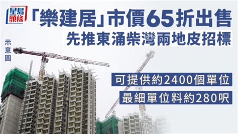 樂建居︱市價65折出售 申請資格與居屋相同 先推東涌、柴灣兩地皮招標 星島日報