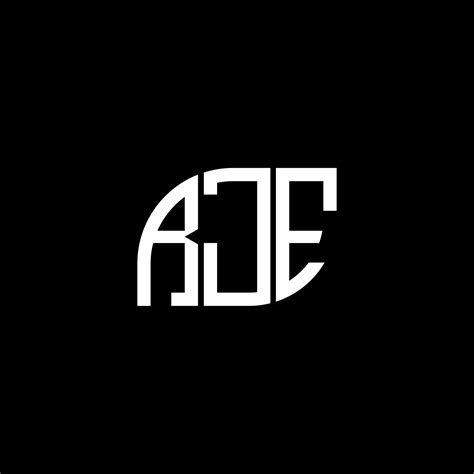 Rje Letter Logo Design On Black Background Rje Creative Initials