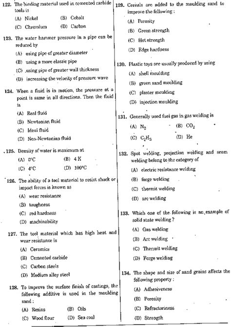 SSC JE Mechanical Previous Year Solved Question Paper