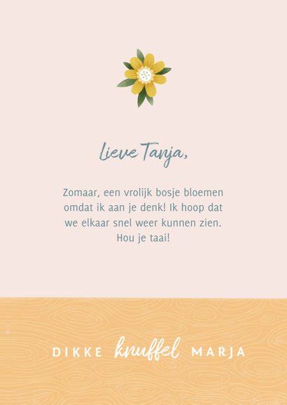 Vrolijke Zomaar Kaart Met Bosje Bloemen Kaartje Go