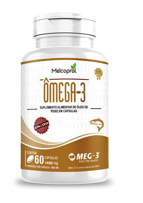 Ômega 3 1400mg 60 Cápsulas Melcoprol FSL Farma Drogaria e