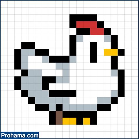 Pixel Art Chicken 16x16 Pixel Art Simple Pixel Art