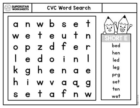 Cvc Words Worksheets For Kindergarten The Teaching Aunt Worksheets Library