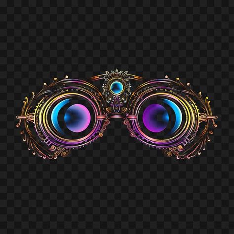 Premium PSD Psd Of Victorian Era Steampunk Iridescent Neon Lines