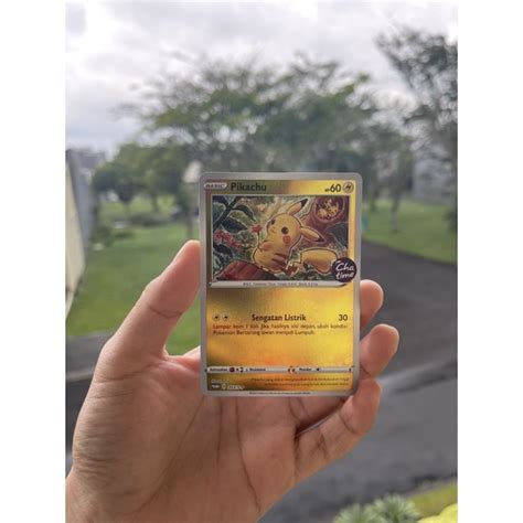 Jual Kartu Pokemon X Chatime Tcg Pikachu Hologram Shopee Indonesia