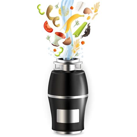 Premium Vector Food Waste Disposer Vector Realistic Isolated Illustration