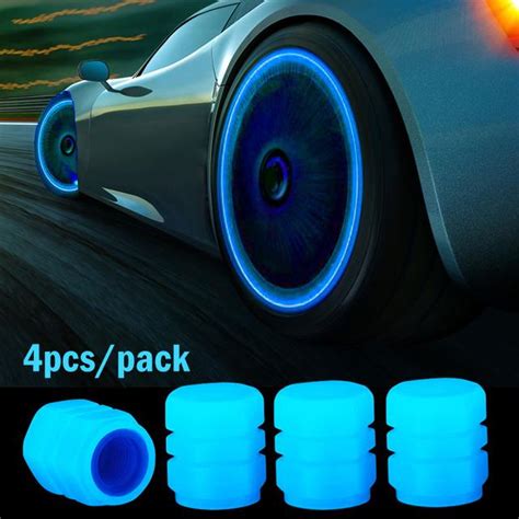 Cheap Pcs Luminous Valve Caps Fluorescent Night Glowing Car