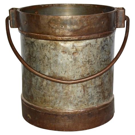 Antique Industrial Metal Bucket Table Base Metal Bucket Rustic Metal