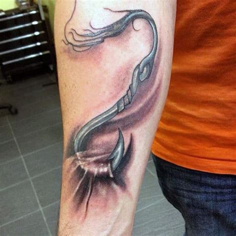 75 Fish Hook Tattoo Designs For Men Ink Worth Catching