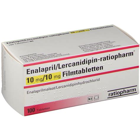 Enalaprillercanidipin Ratiopharm 10 Mg10 Mg Fta 100 St Shop