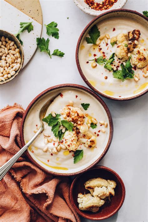 Creamy Roasted Cauliflower Soup Minimalist Baker Recipes