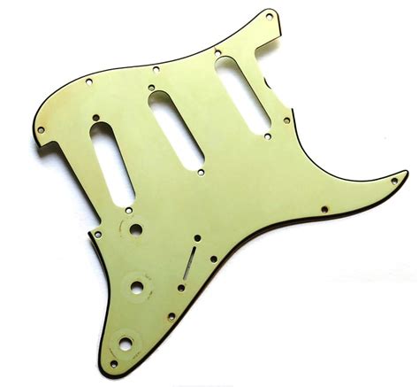 Guitarslinger Premium Aged Sc Pickguard Mint Green Thick Reverb