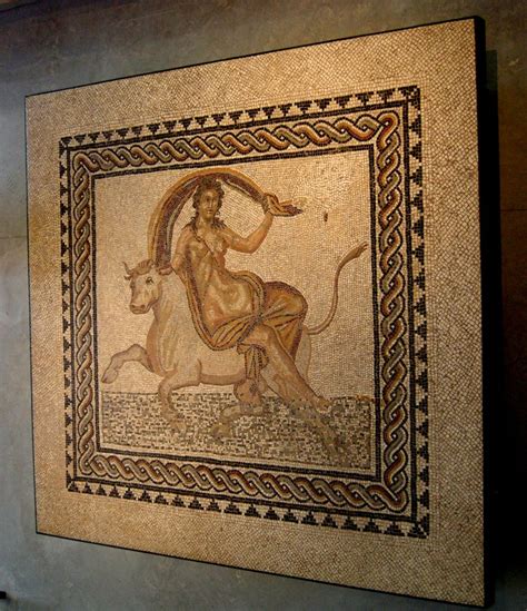 Mosaik der Entführung von Io durch Zeus als Stier von Roman