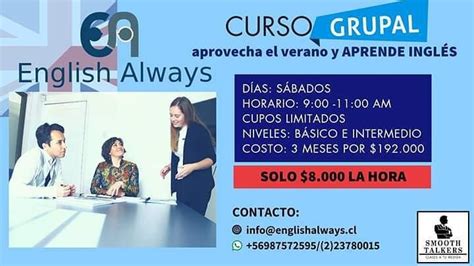 Apúrate Quedan pocos cupos para nuestros cursos grupales los días