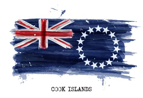 Watercolor painting flag of Cook islands 2648903 Vector Art at Vecteezy