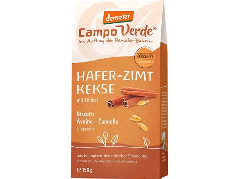 Campo Verde Bio Hafer Zimt Kekse Mit Dinkel Ko Fair Einkaufen Memo De