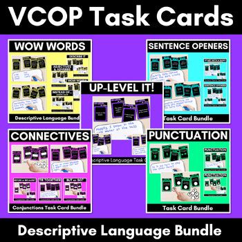 Descriptive Language Task Cards Vcop Aligned Task Cards By Mrs