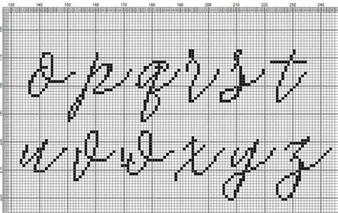 Cross Stitch Alphabet Pattern 26 Sts Tall Font Chart Abc Graph Counted Chart Letters