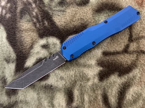 1 Kershaw Blue W Backwashed Tanto Blade Livewire OTF Automatic Out The